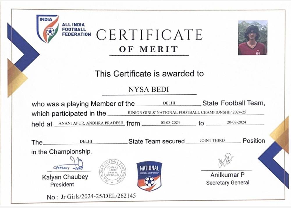 AIFF certificate of merit, Junior Girls' National Championship 2024-25