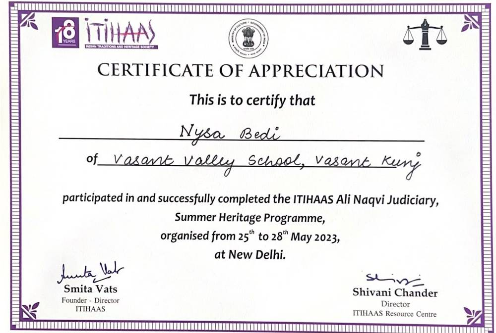ITIHAAS Summer Heritage Programme