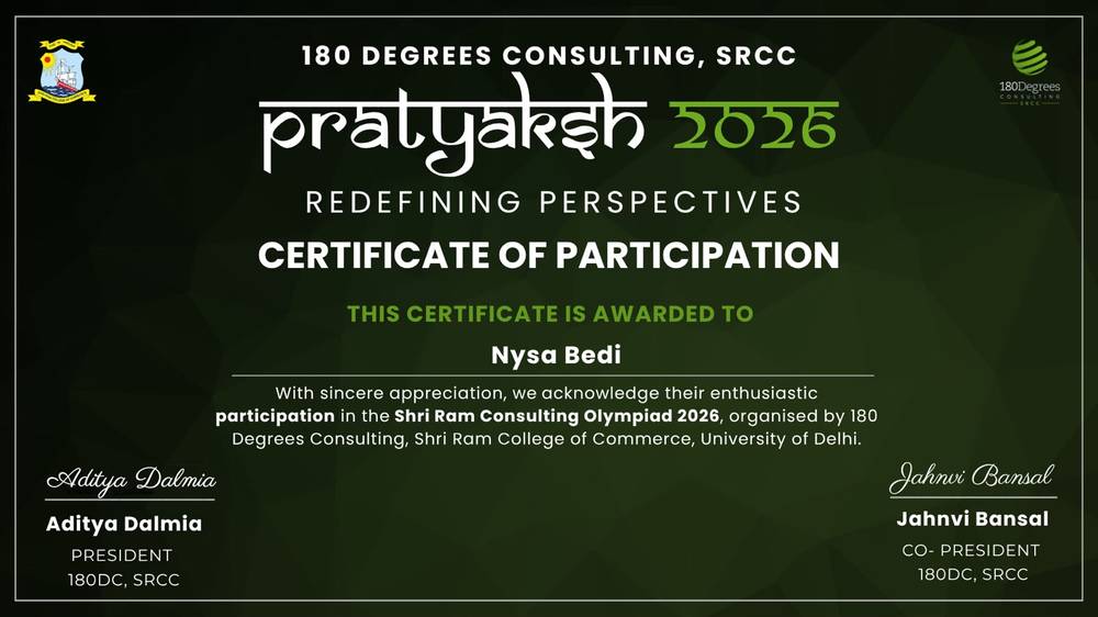 Shri Ram Consulting Olympiad 2026 (Pratyaksh)