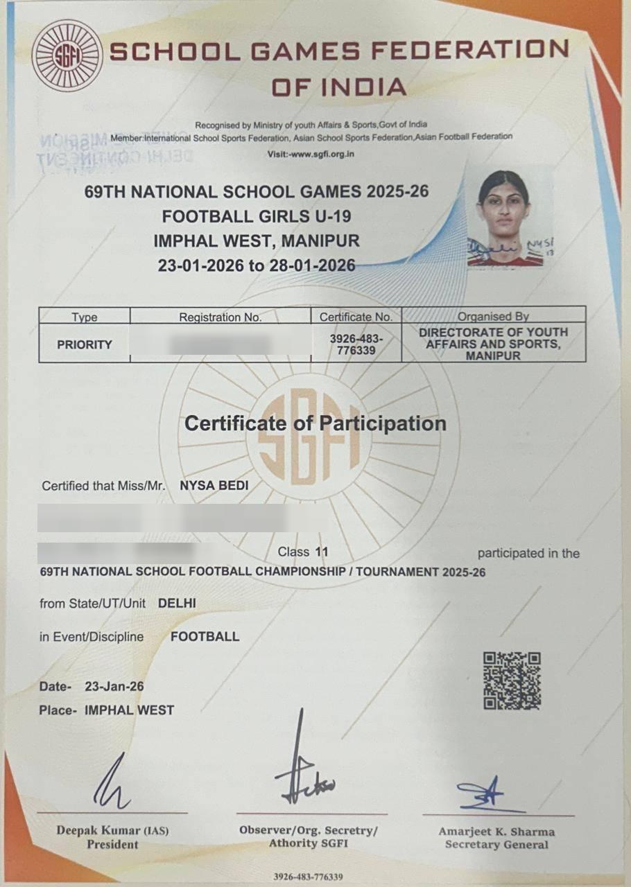SGFI National School Games 2025-26, Imphal
