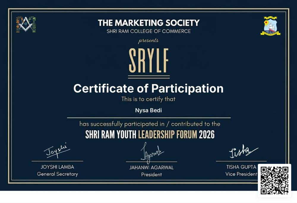 Shri Ram Youth Leadership Forum 2026
